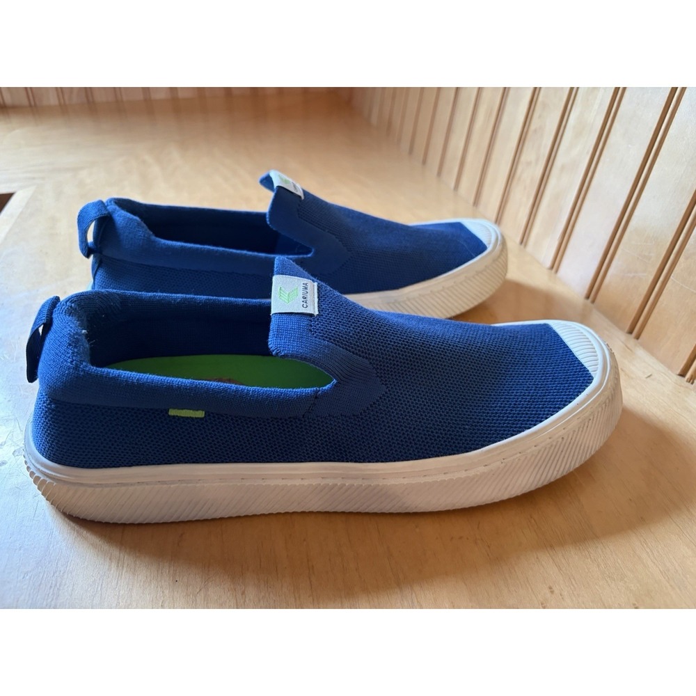 Cariuma Slip On Knit Sneakers Mineral Blue US Men's 10.5 Sustainable Minimalist - Picture 4 of 13
